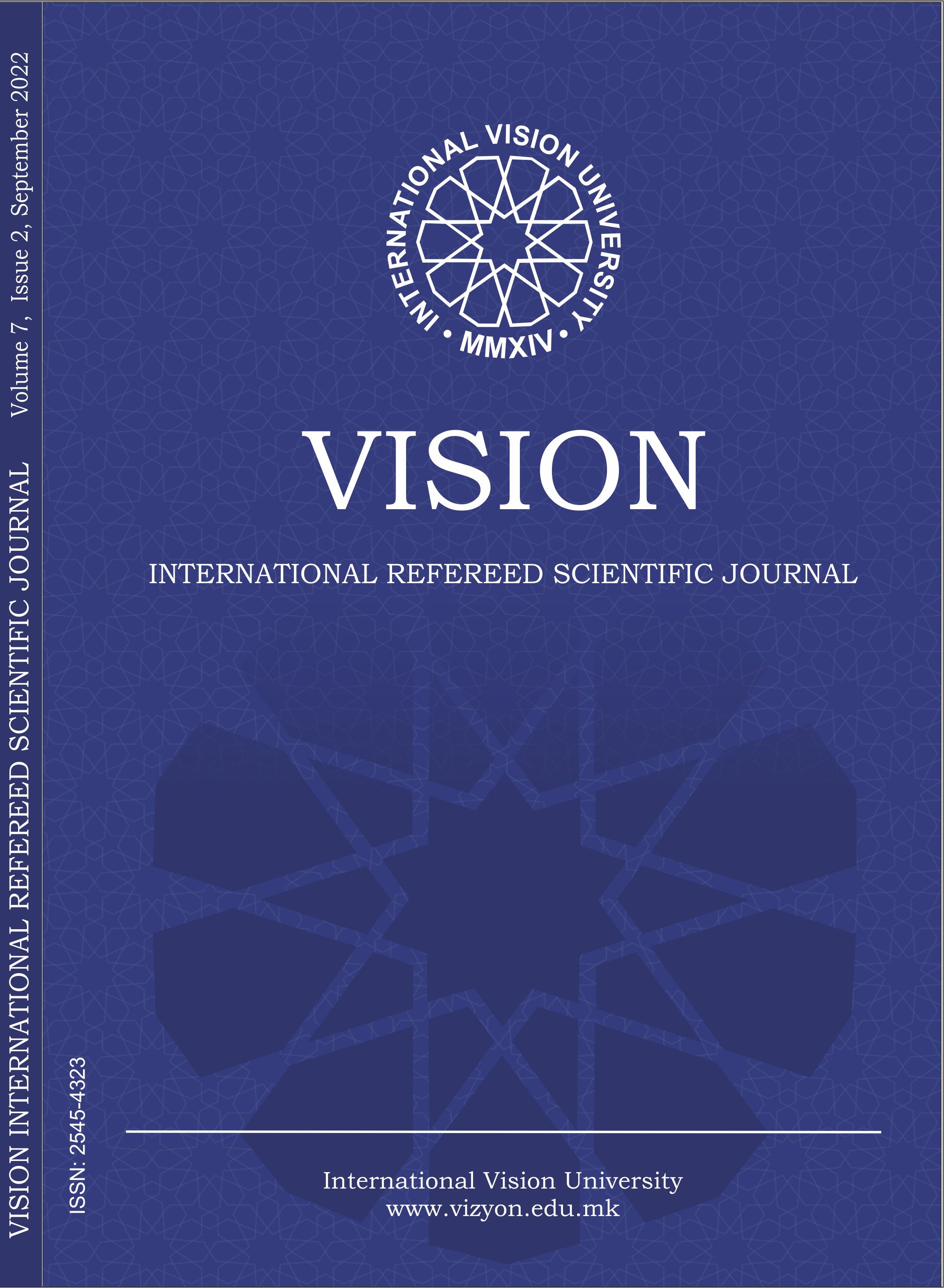 					View Vol. 7 No. 2 (2022): VISION JOURNAL
				